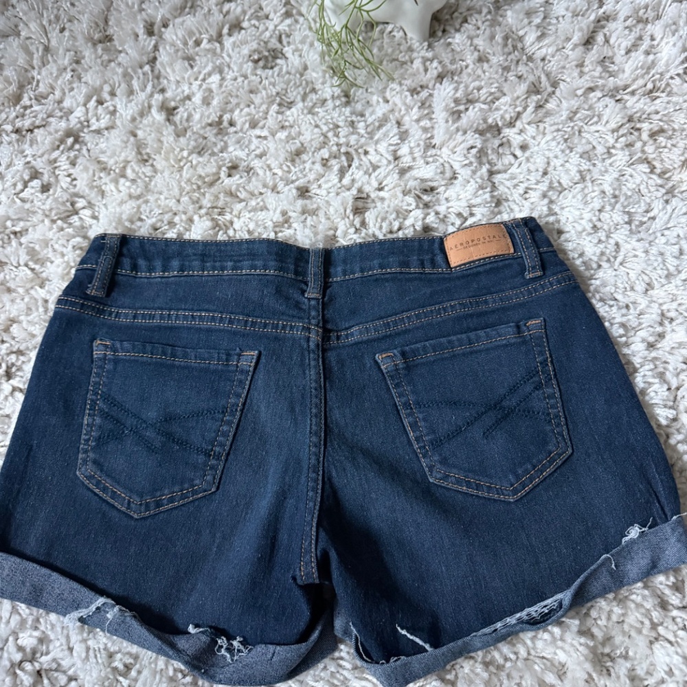 Stylish deep blue Aeropostale Deep Blue all American thick denim women’s summer - Picture 4 of 7